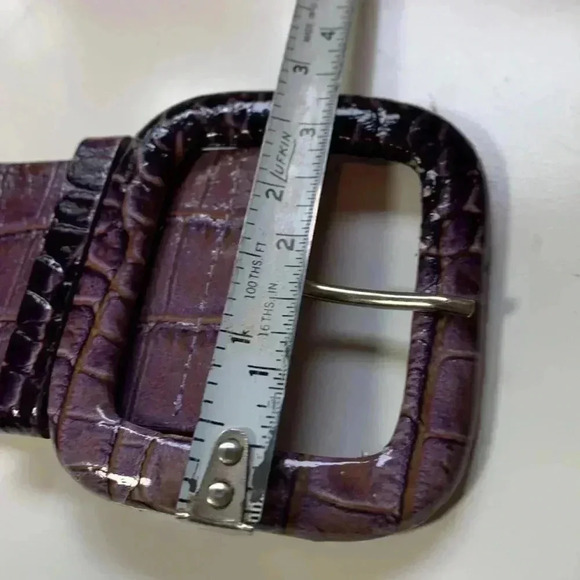 Galugliers 100% leather, Italian  made, deep mauve, wide BoHo belt - Picture 5 of 10